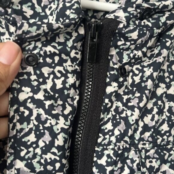 Comptoir Des Cotonniers Black Purple 100% Polyester Lightweight Jacket Sz 40 - Picture 6 of 10